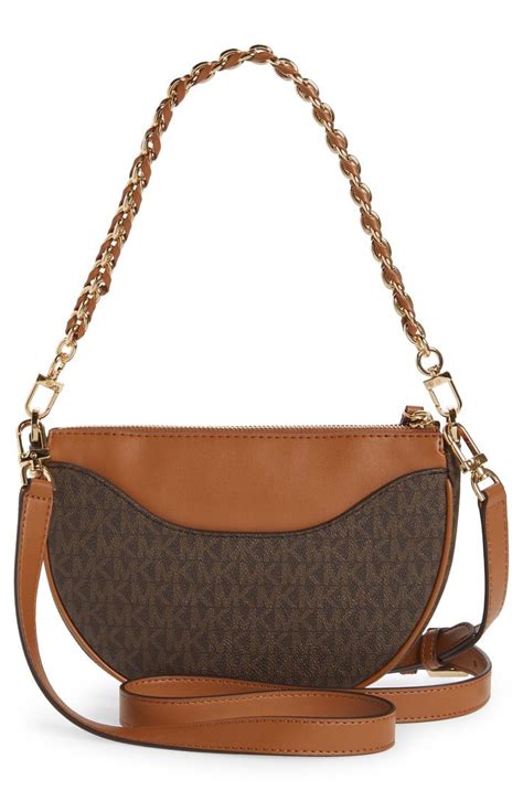 michael kors half moon|Michael Kors shoulder bag.